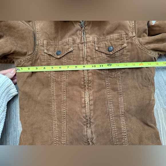 Y2K Abercrombie and Fitch Corduroy Sherpa Trucker Jacket Medium - Picture 4 of 7
